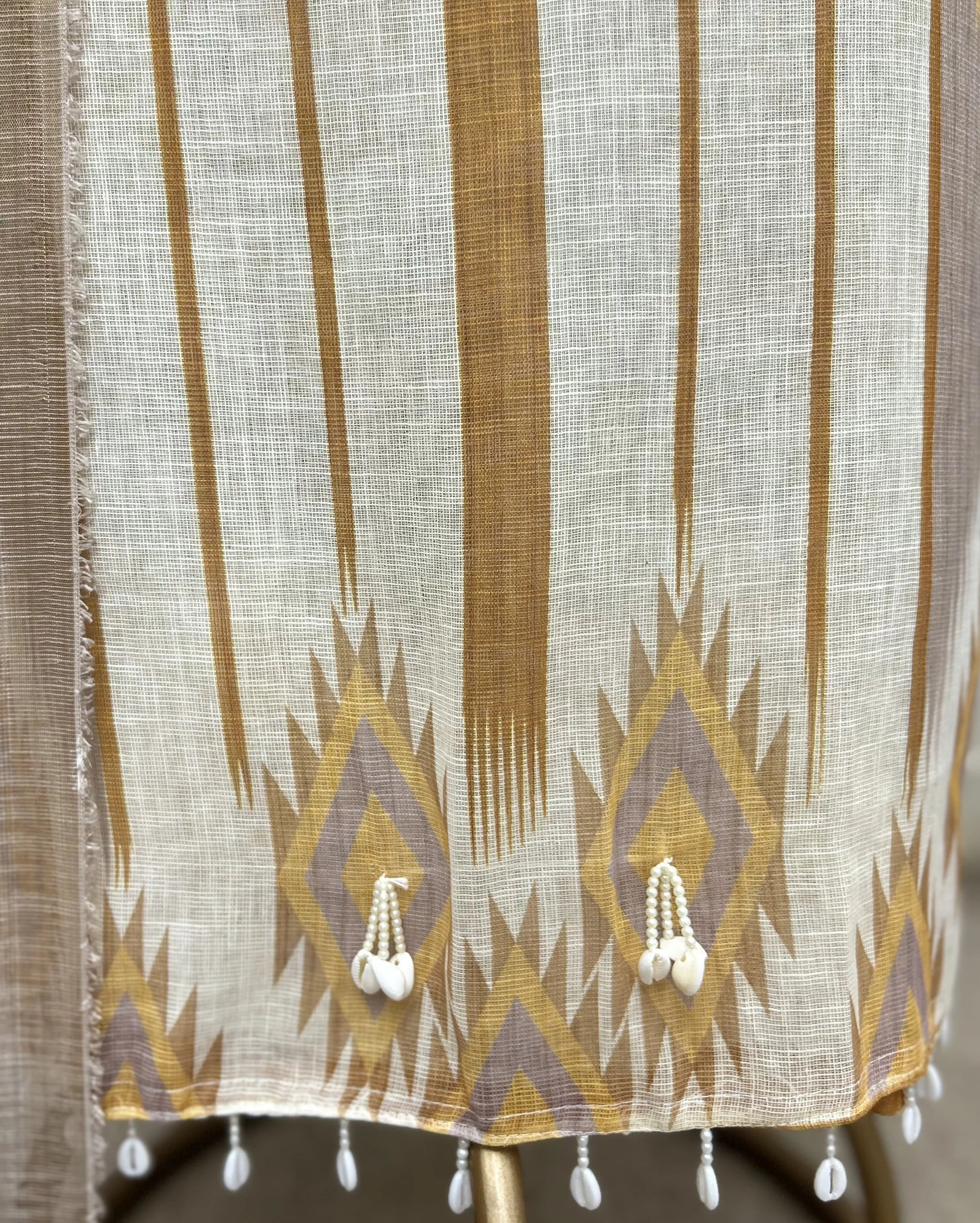 Ethereal Ikat Linen Unstitched Suit