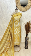 Lotus Lattice Muslin Unstitched Suit