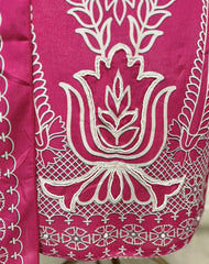 Lotus Lattice Muslin Unstitched Suit