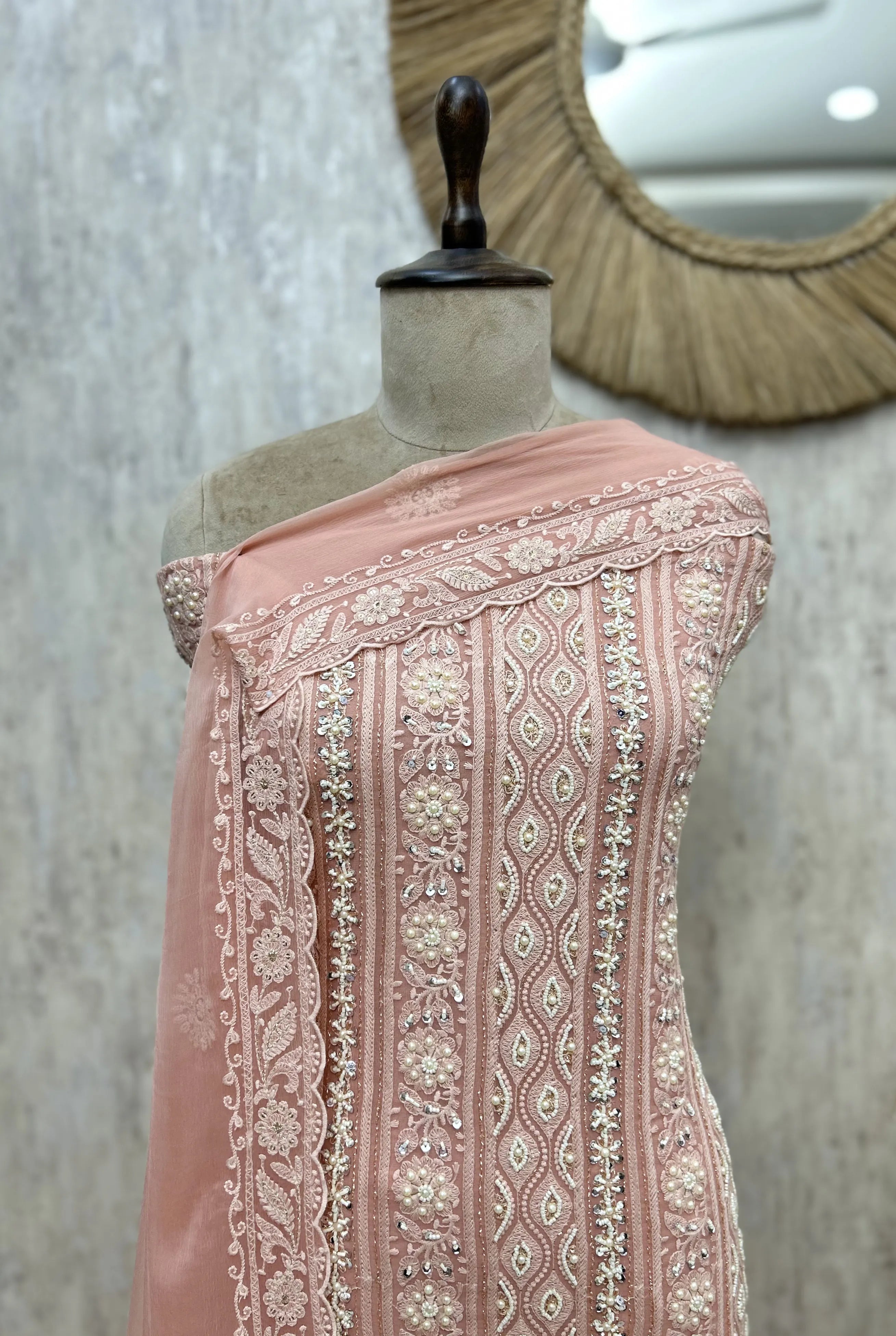 Regal Lucknowi Georgette Unstitched Suit