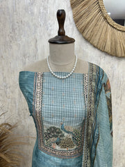Peacock Garden Elegance Unstiched Suit