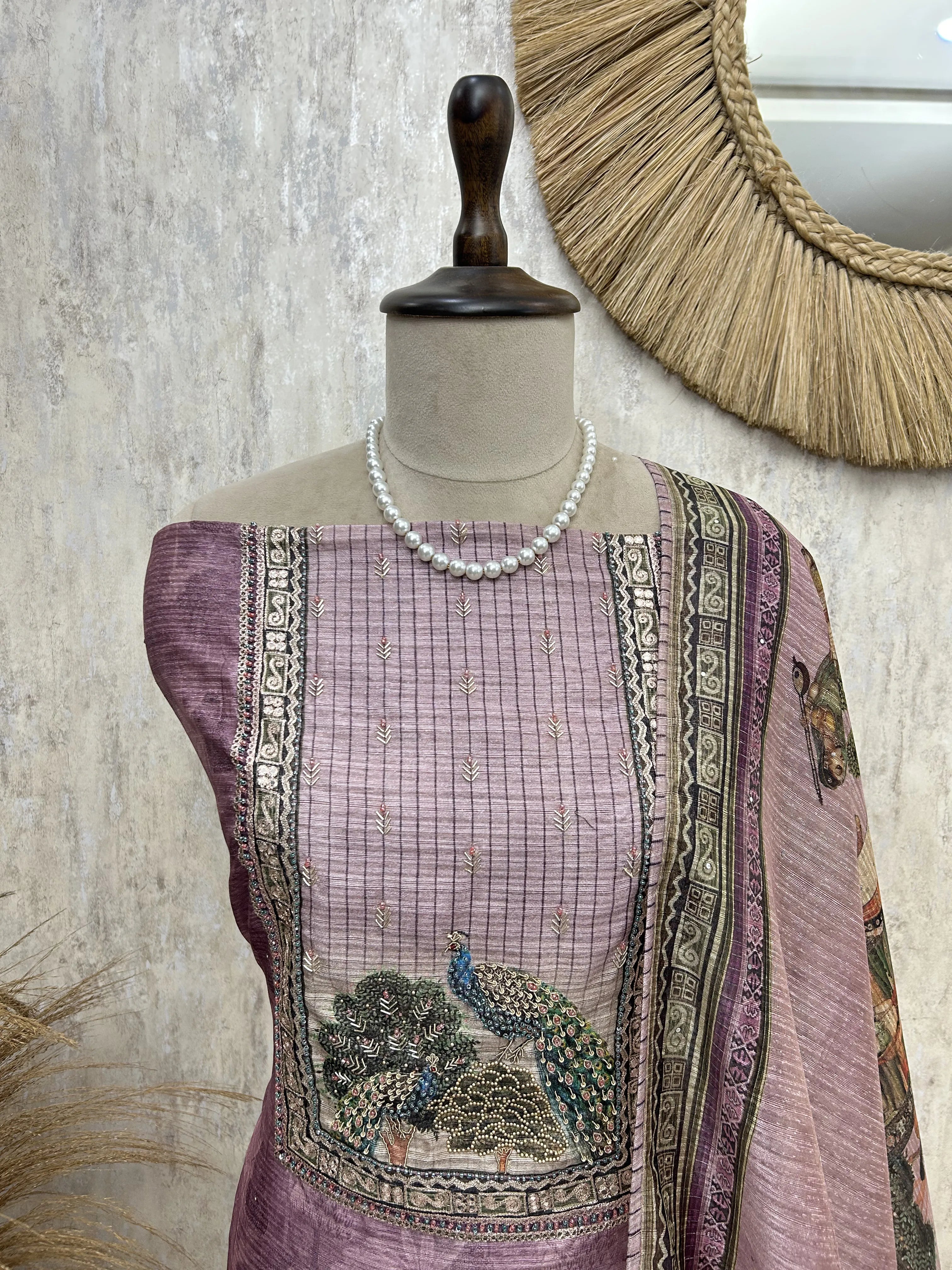 Peacock Garden Elegance Unstiched Suit