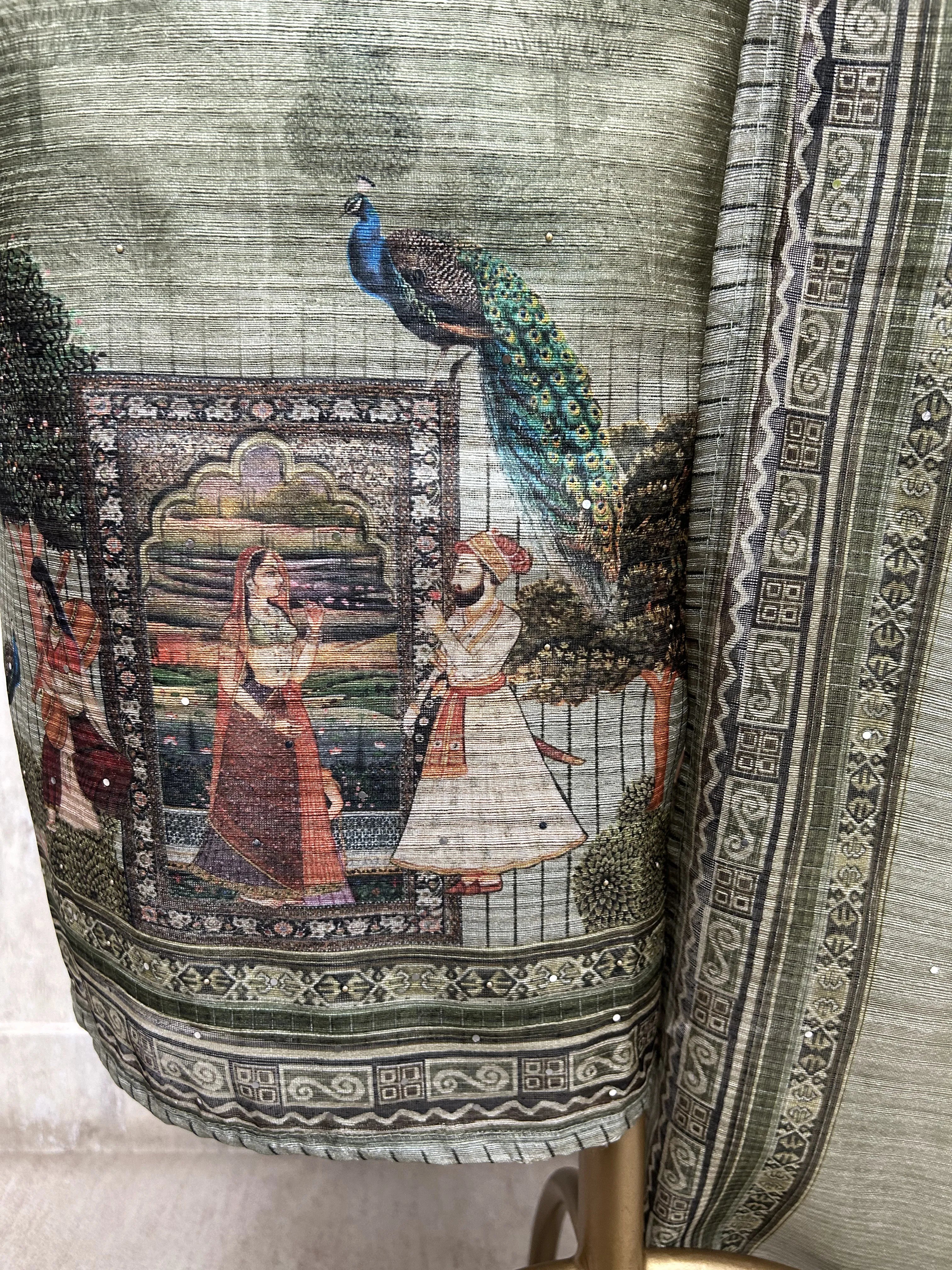 Peacock Garden Elegance Unstiched Suit