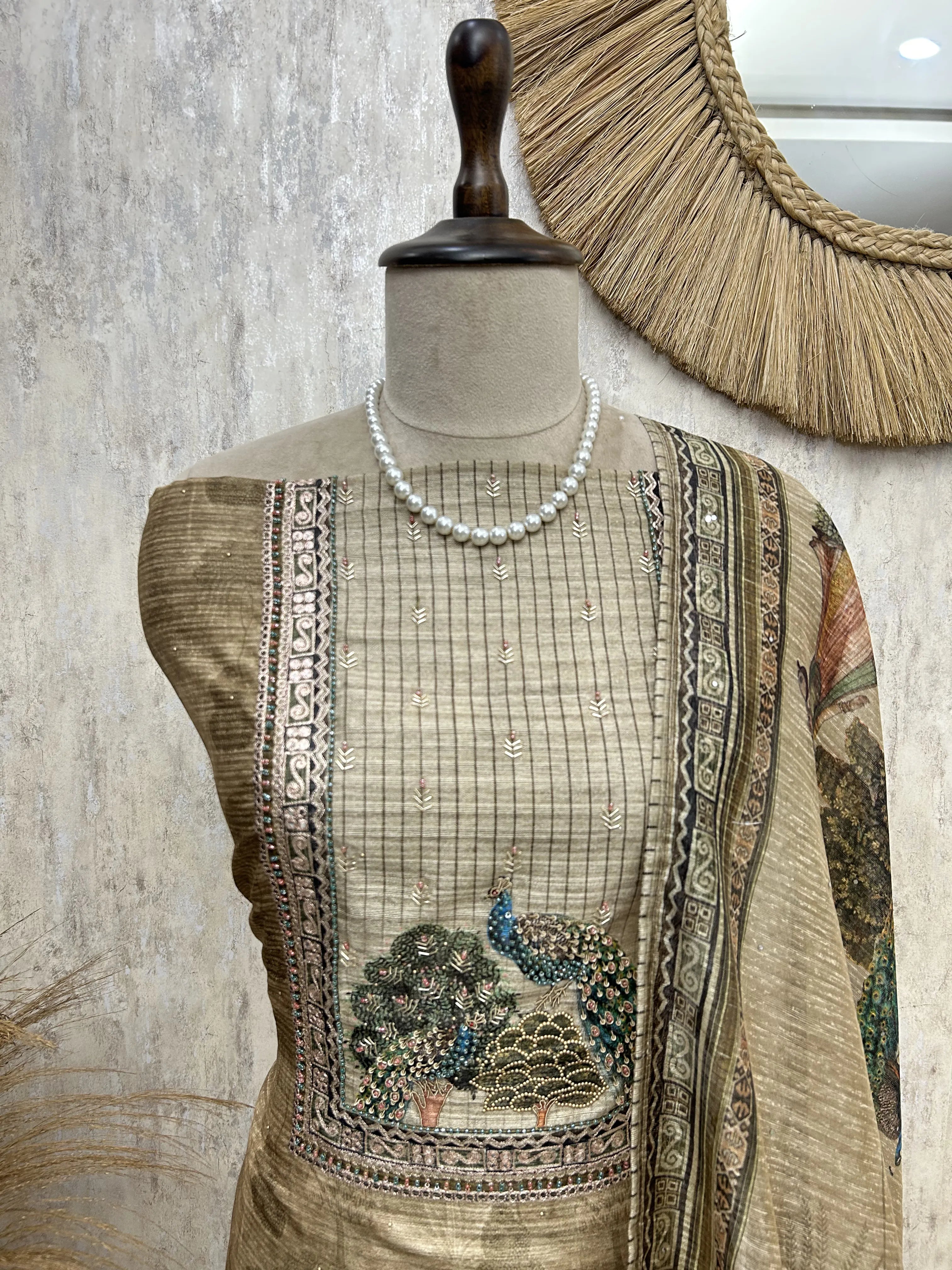 Peacock Garden Elegance Unstiched Suit