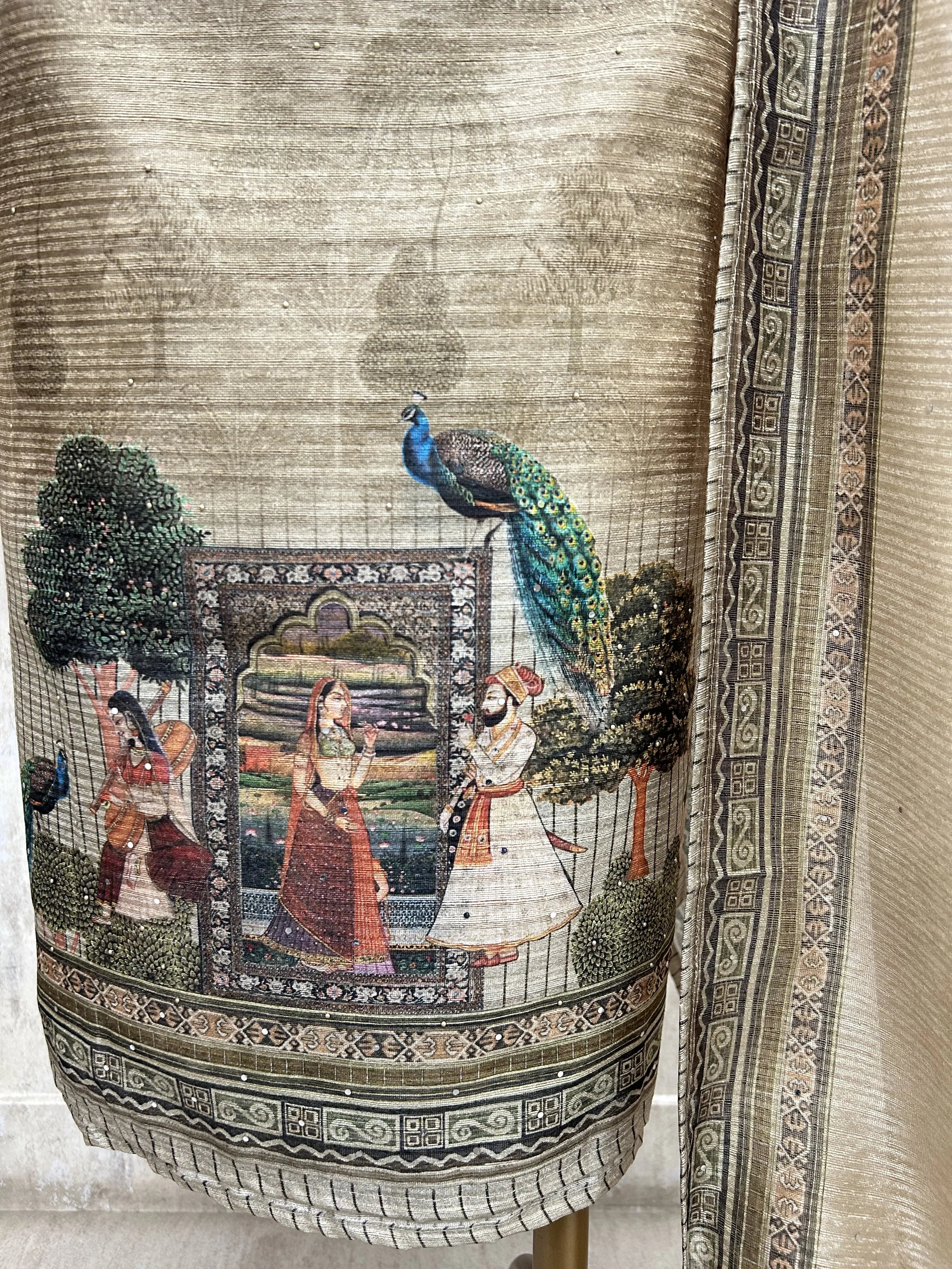 Peacock Garden Elegance Unstiched Suit