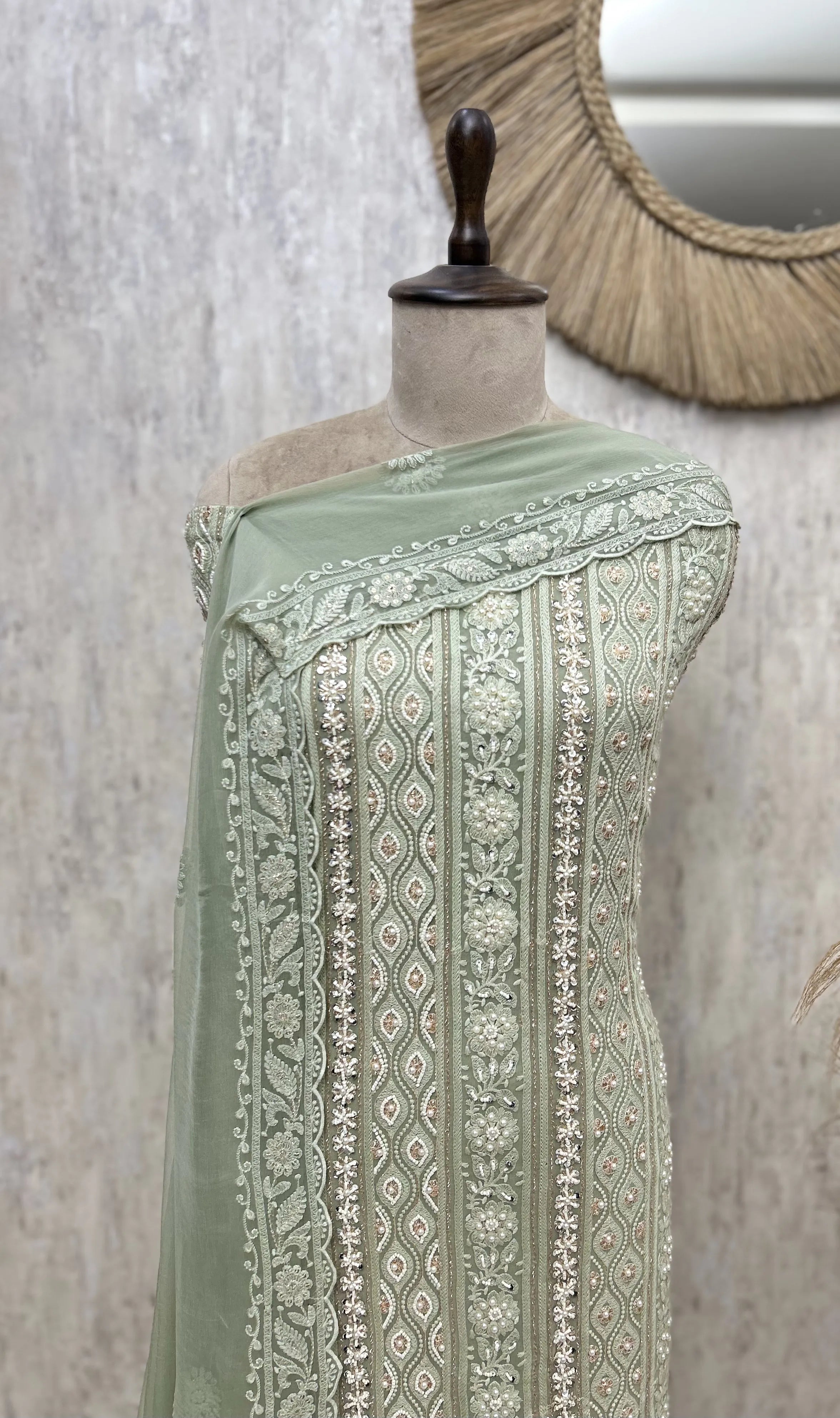 Regal Lucknowi Georgette Unstitched Suit