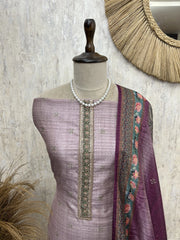 Peacock Bloom Unstiched Suit