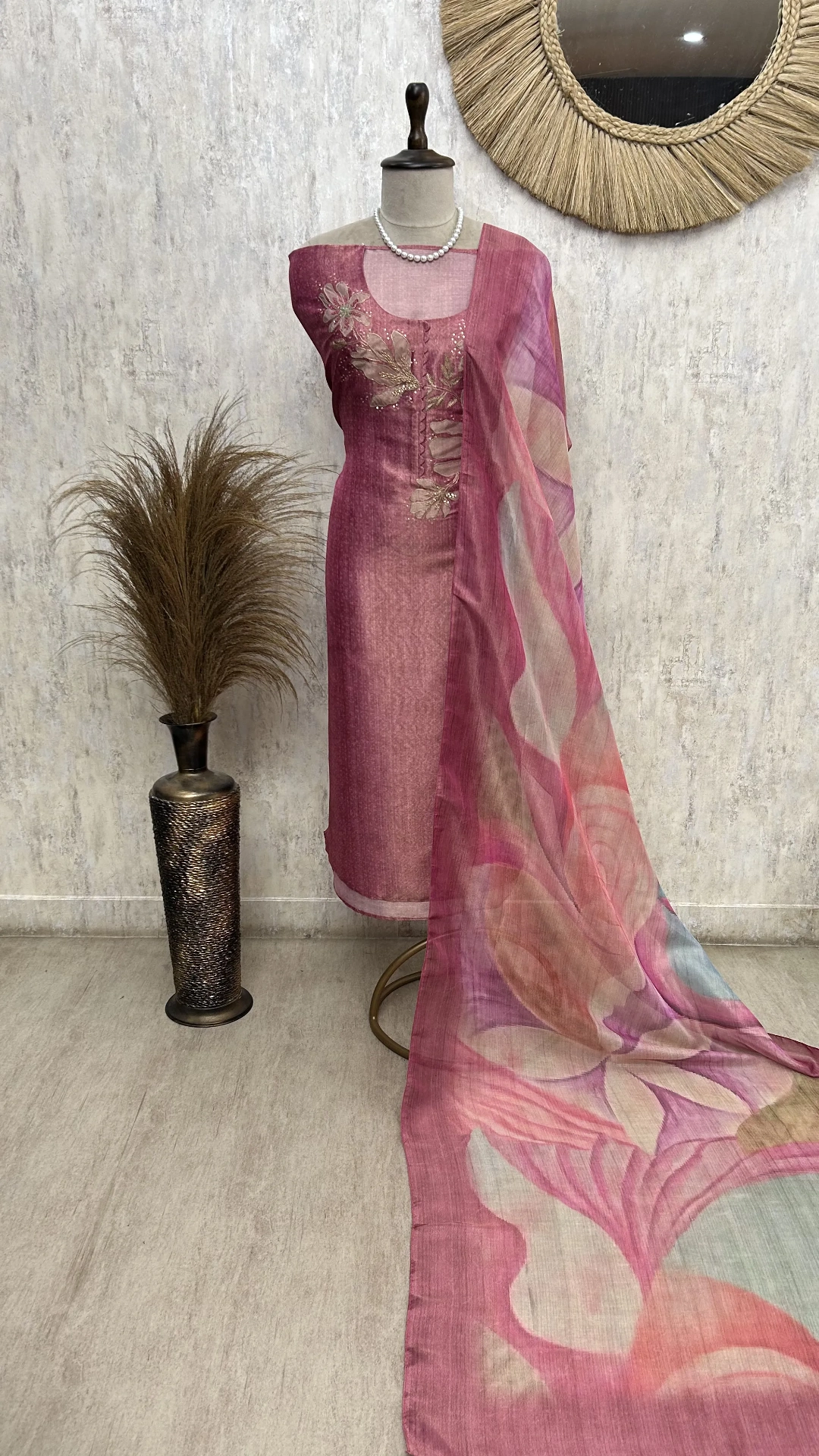 Azure Handwork Beauty Unstiched Suit