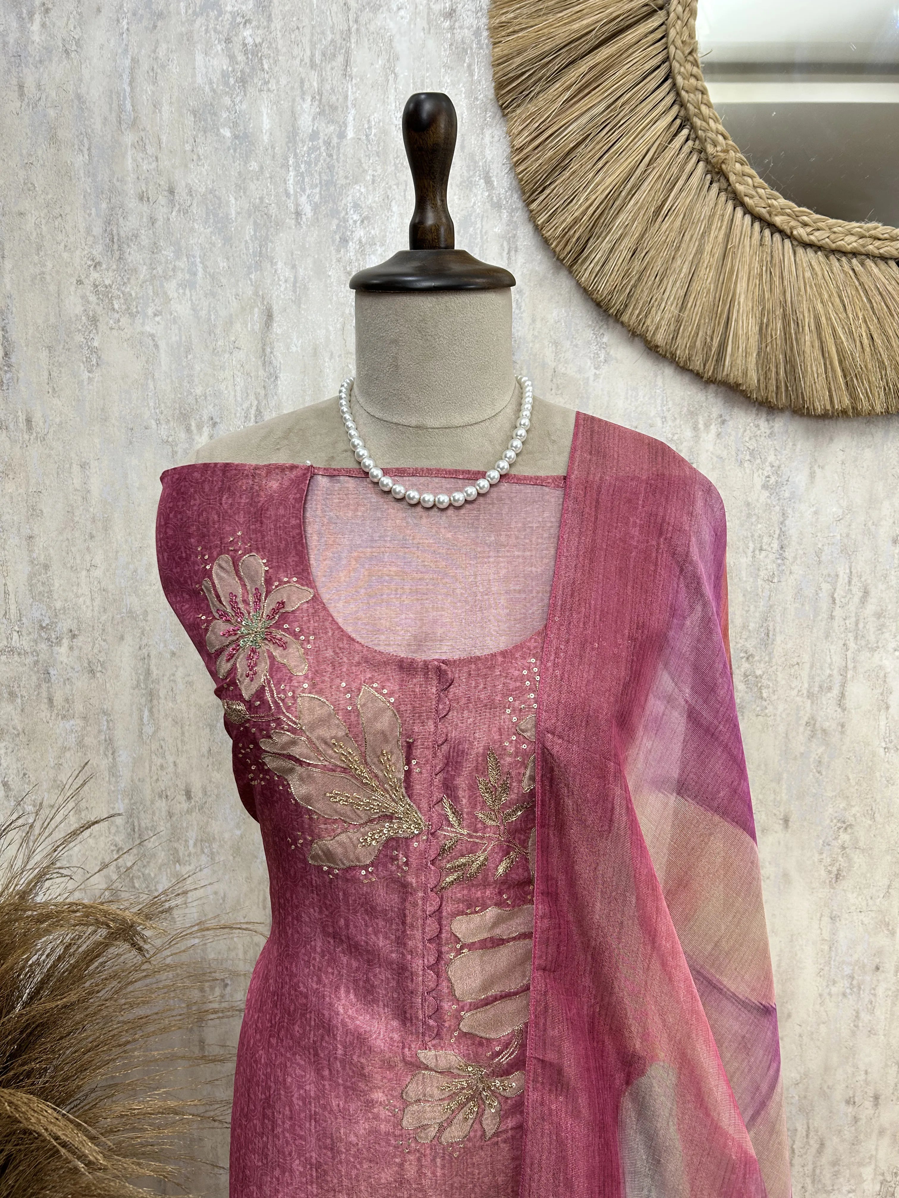 Azure Handwork Beauty Unstiched Suit