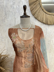 Azure Handwork Beauty Unstiched Suit