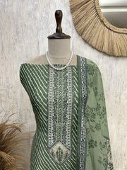 Elegant Ethnic Blues Unstiched Suit