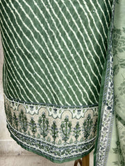 Elegant Ethnic Blues Unstiched Suit