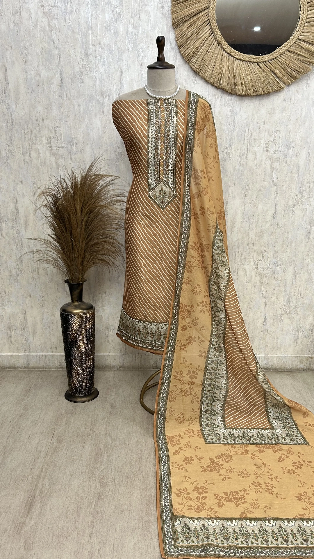 Elegant Ethnic Blues Unstiched Suit