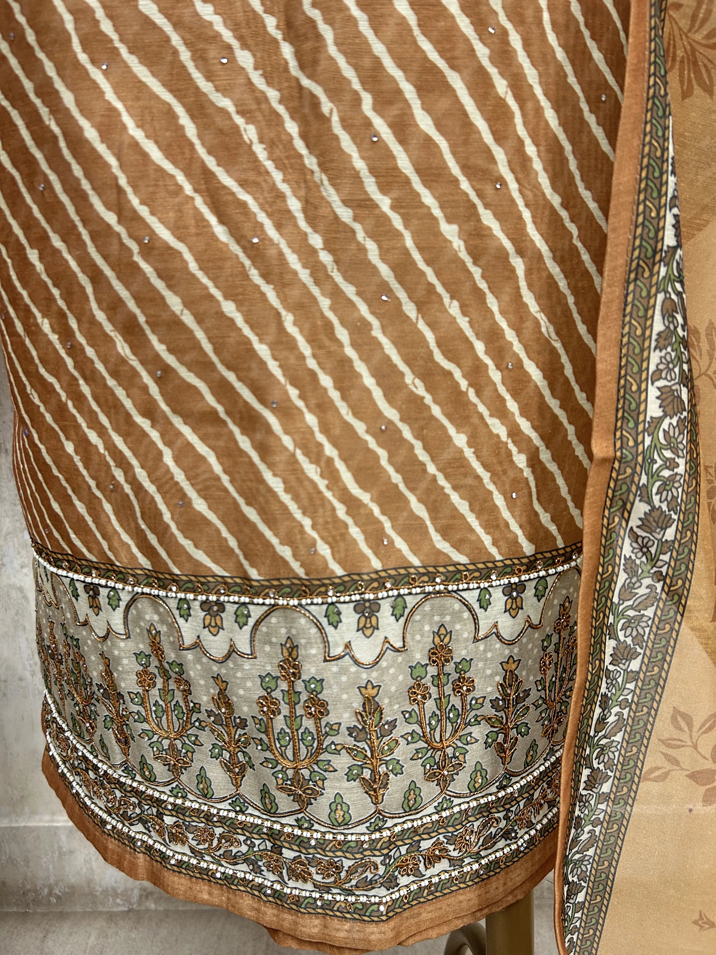 Elegant Ethnic Blues Unstiched Suit