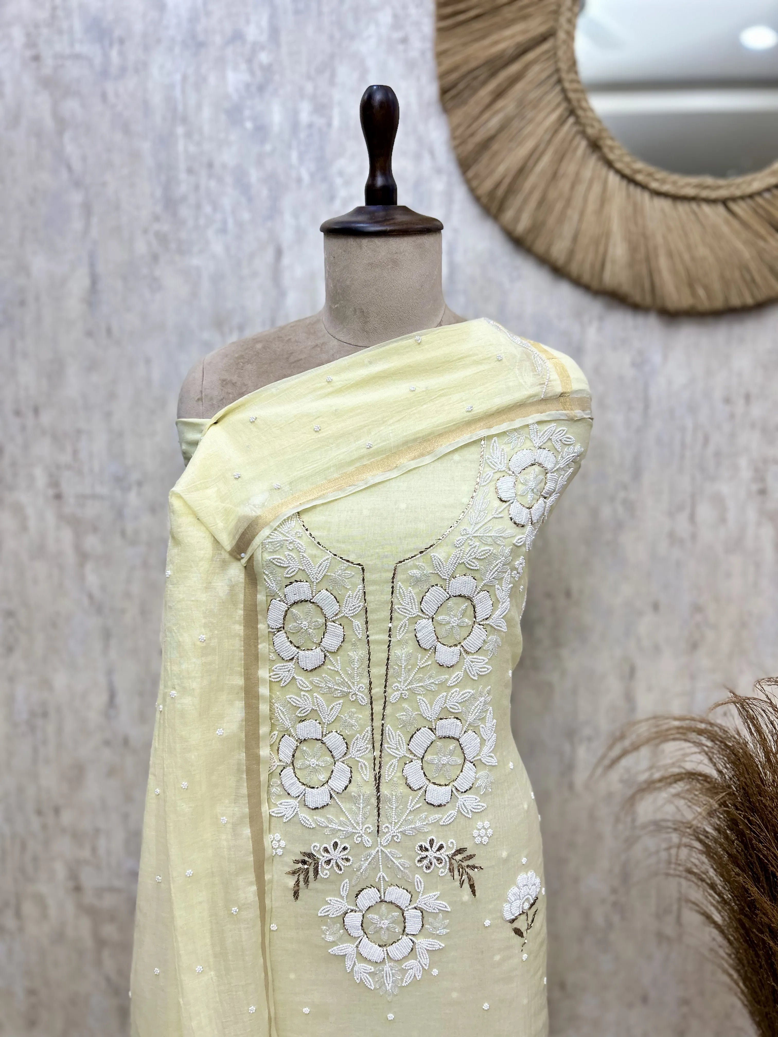 Floral Petal Ensemble Unstitched Suits