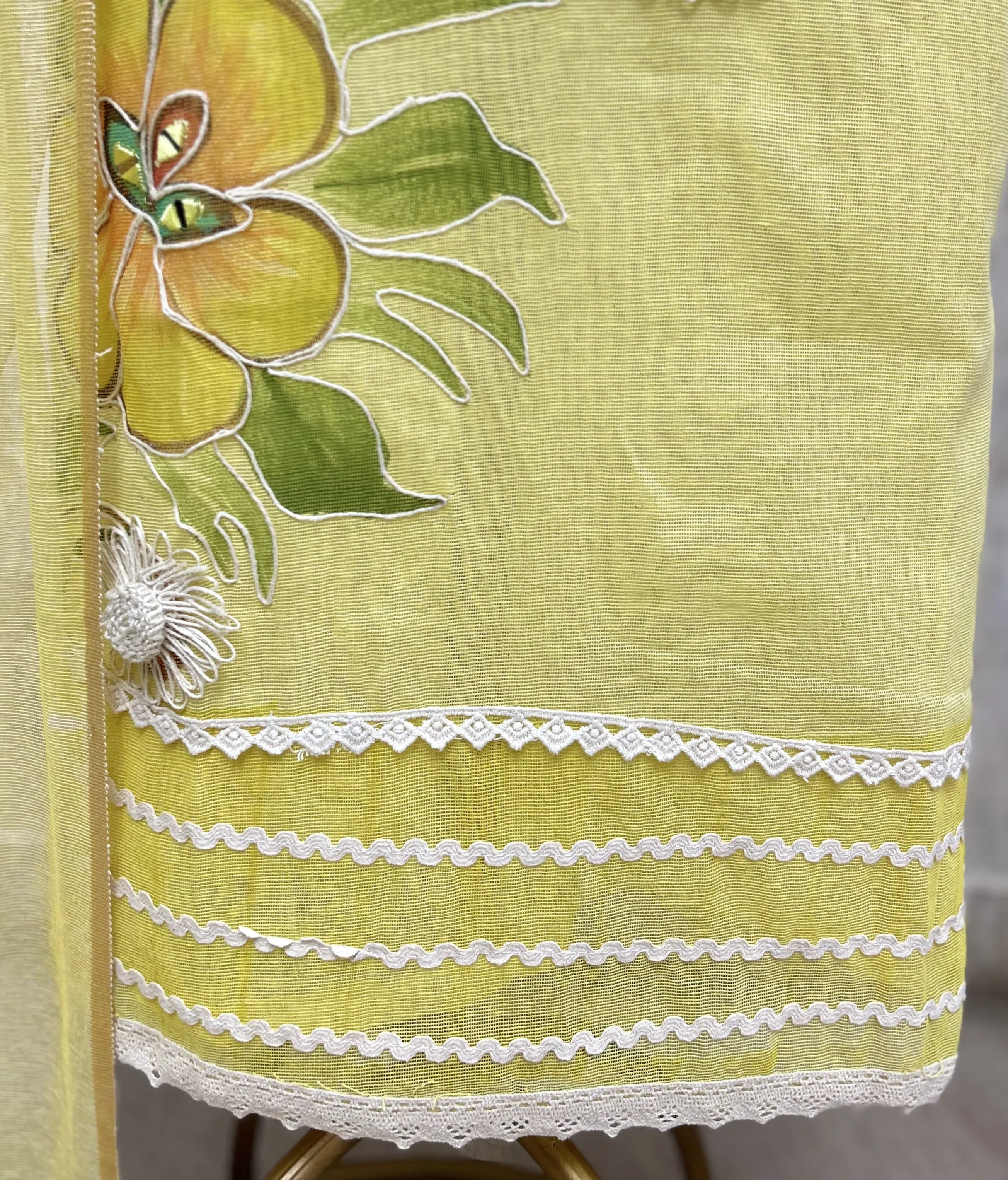 Botanical Charm Jute Cotton Unstitched Suit