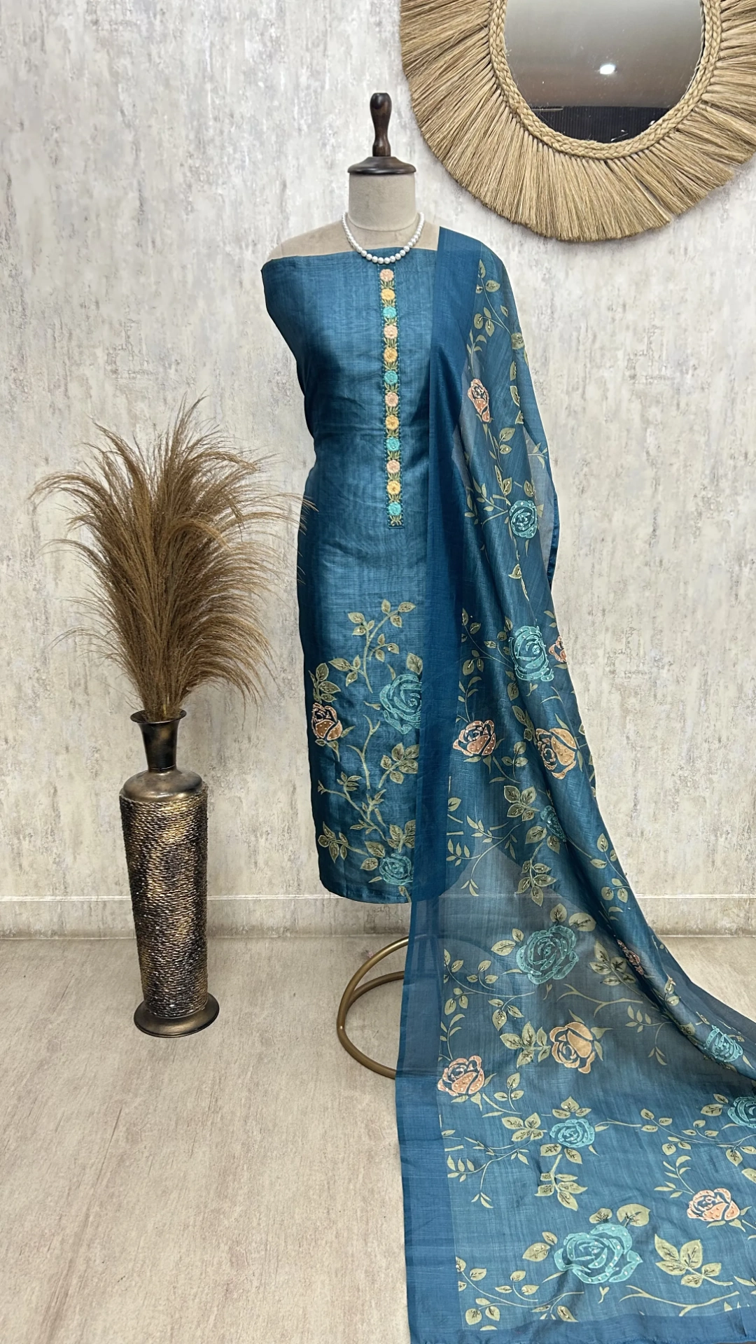 Nature Toned Elegance Unstiched Suit