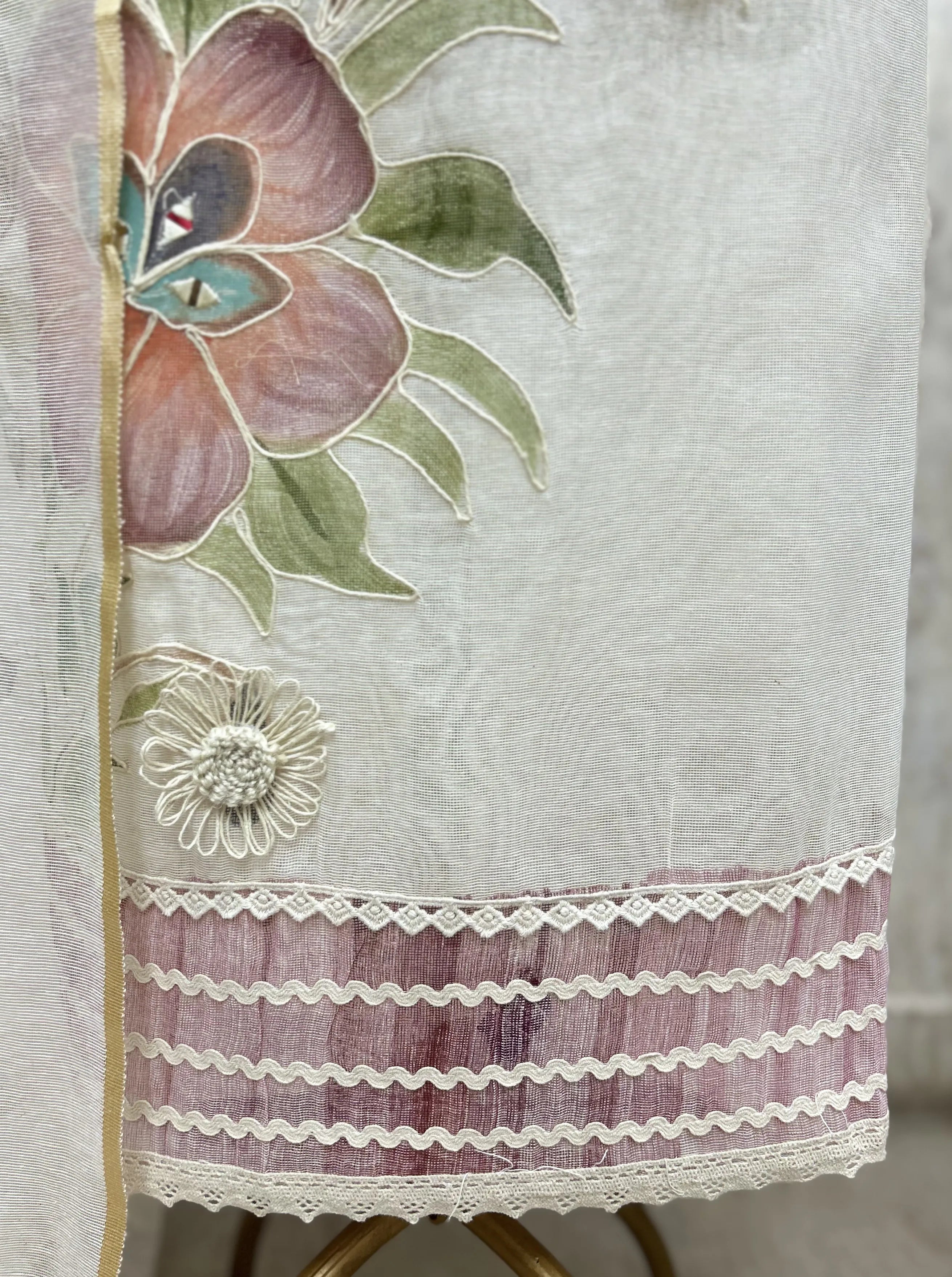 Botanical Charm Jute Cotton Unstitched Suit