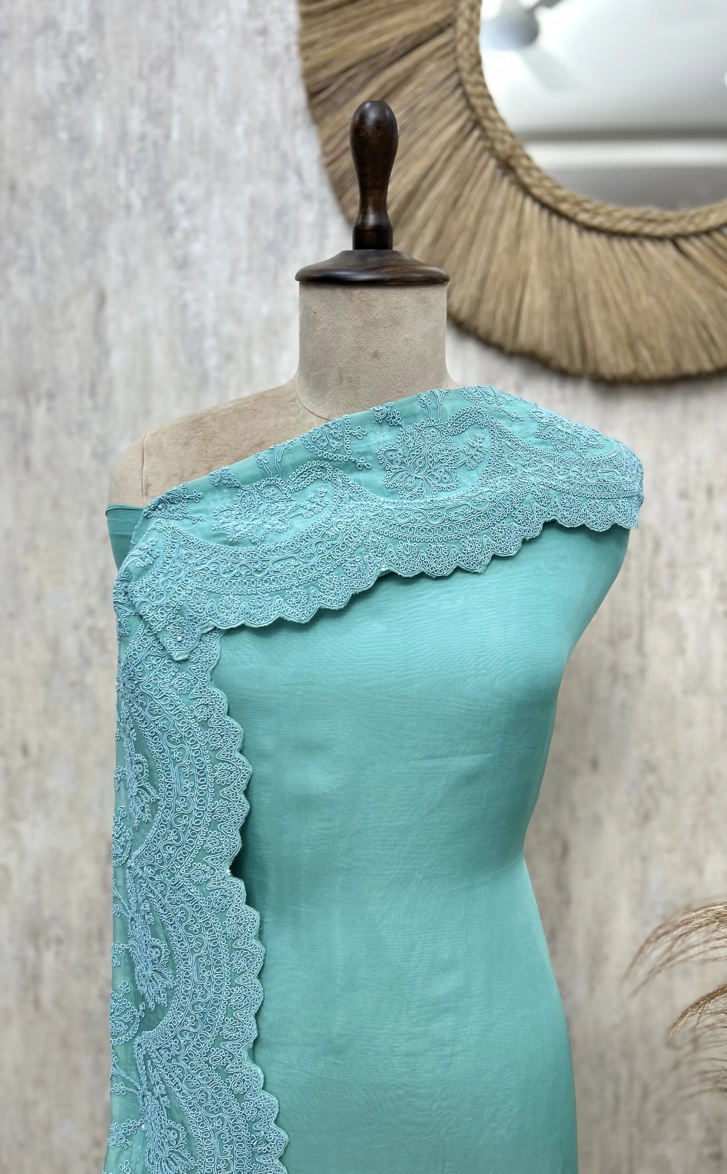 Gracewoven Organza Elegance Unstitched Suits