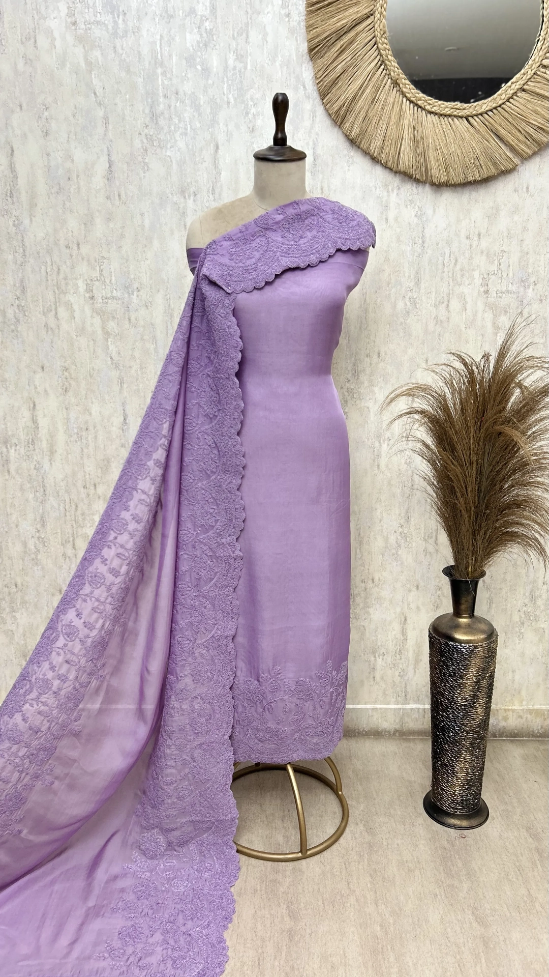 Gracewoven Organza Elegance Unstitched Suits