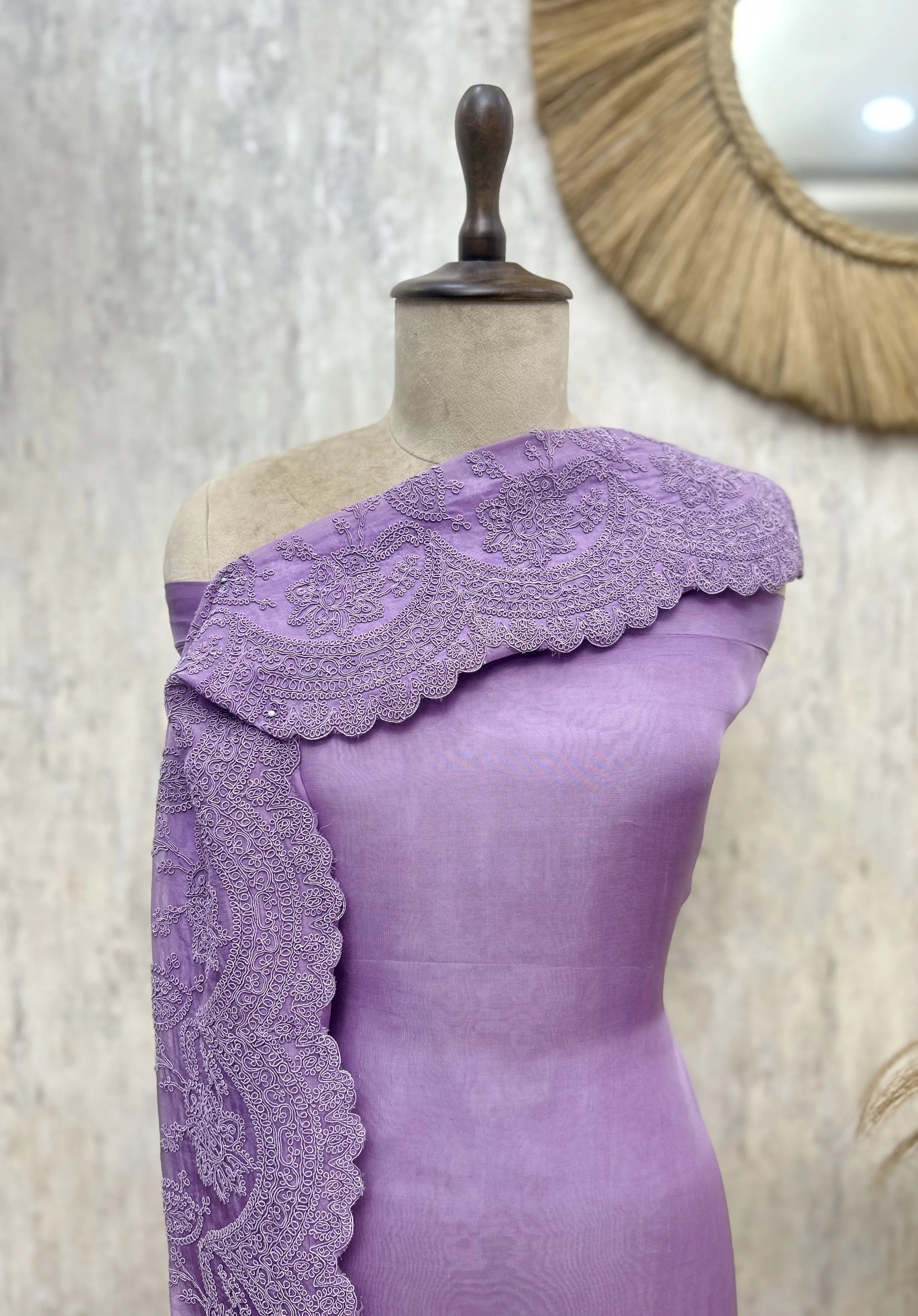 Gracewoven Organza Elegance Unstitched Suits