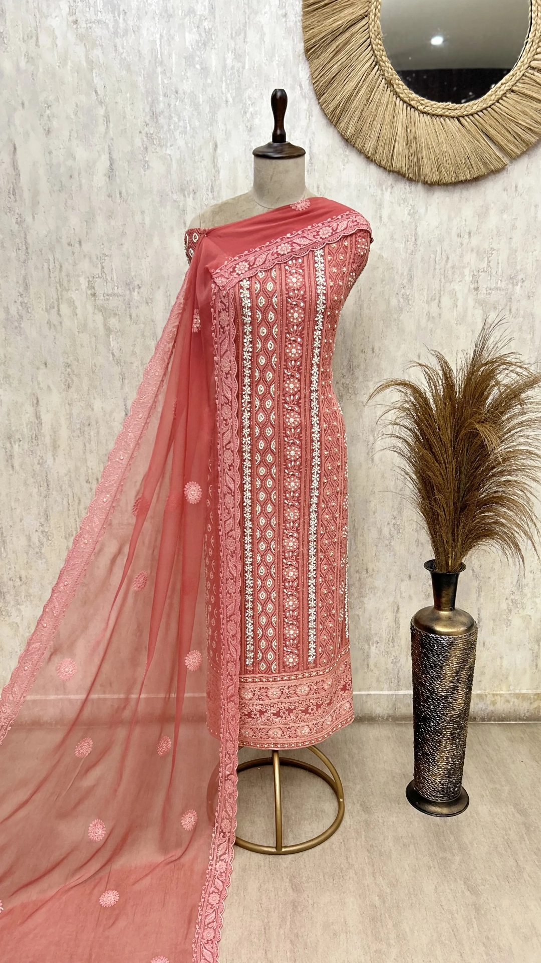 Regal Lucknowi Georgette Unstitched Suit