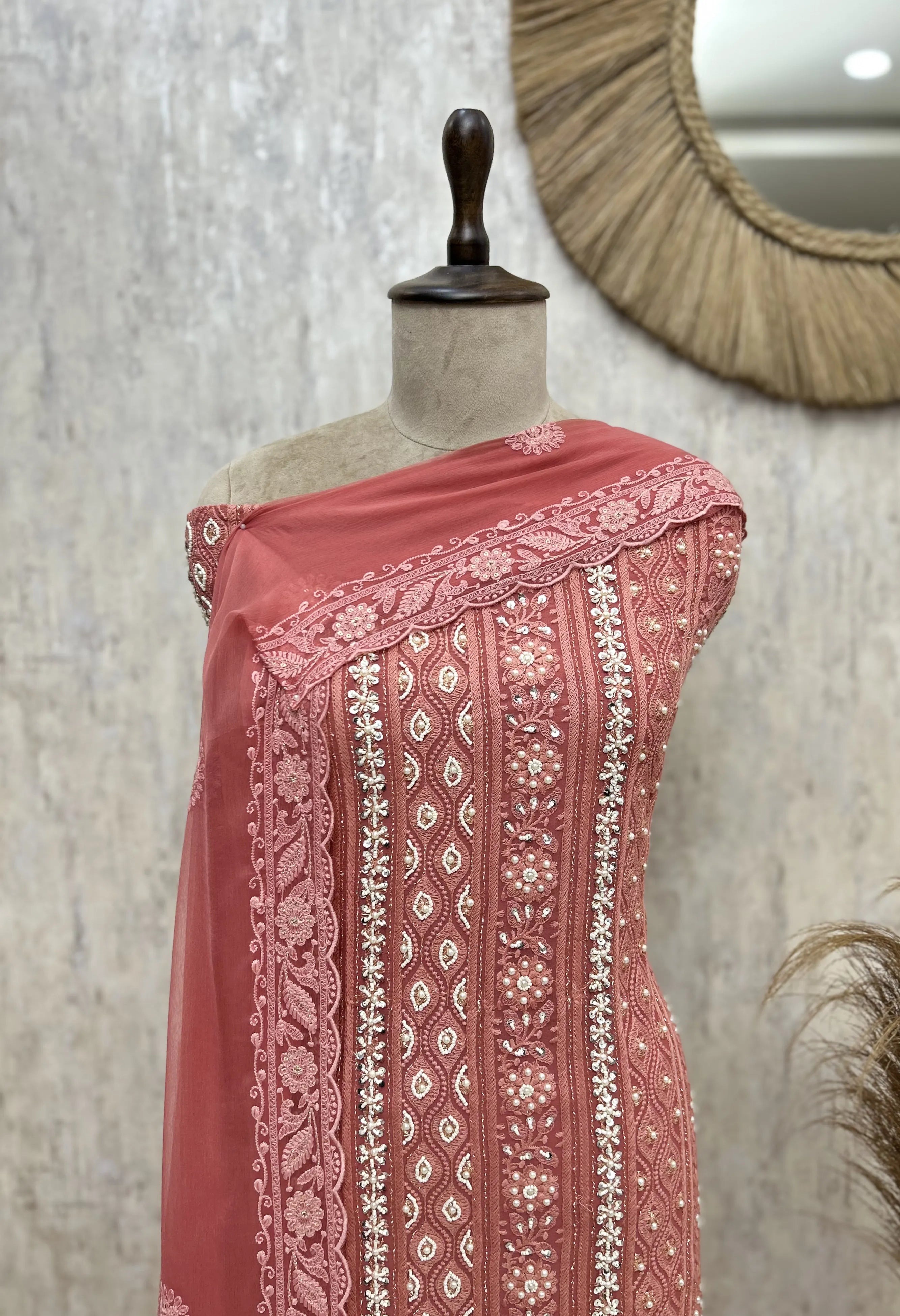 Regal Lucknowi Georgette Unstitched Suit