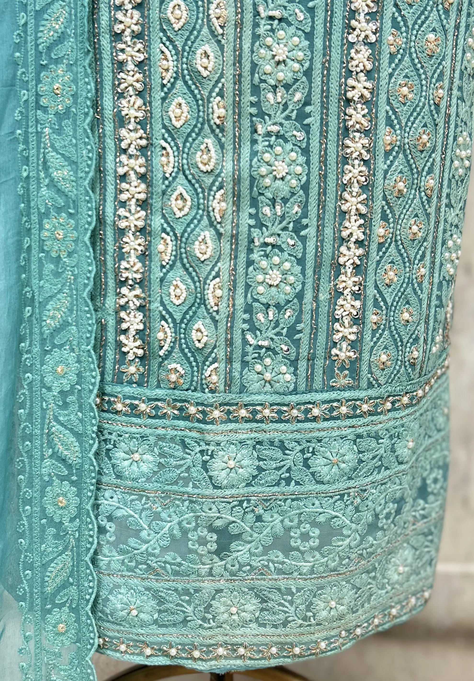 Regal Lucknowi Georgette Unstitched Suit