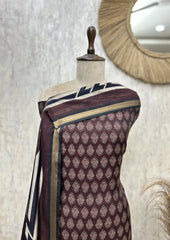 Woven Elegance Maheshwari Unstitched Suit
