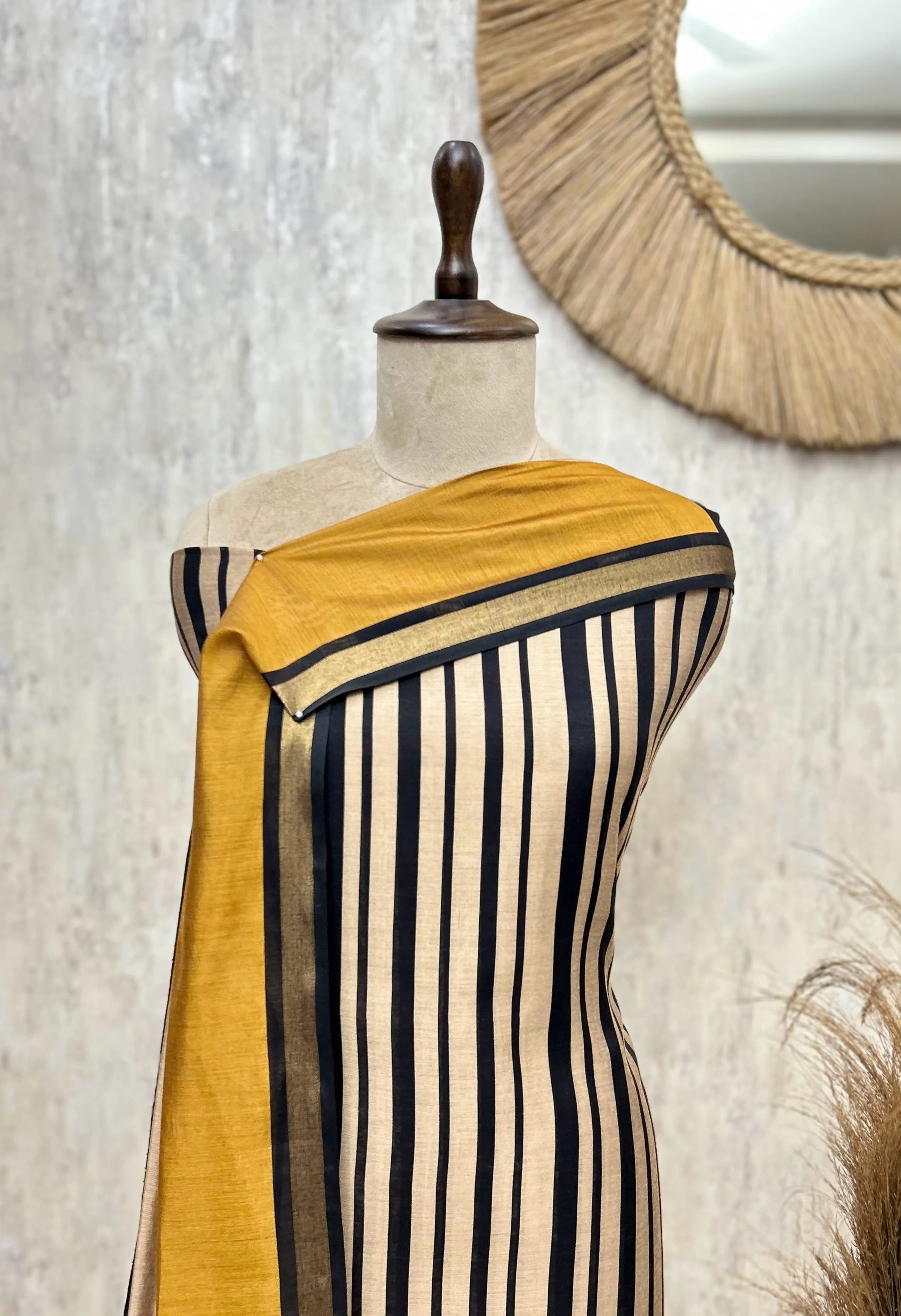Stripes of Grace Maheshwari Unstitched Suits