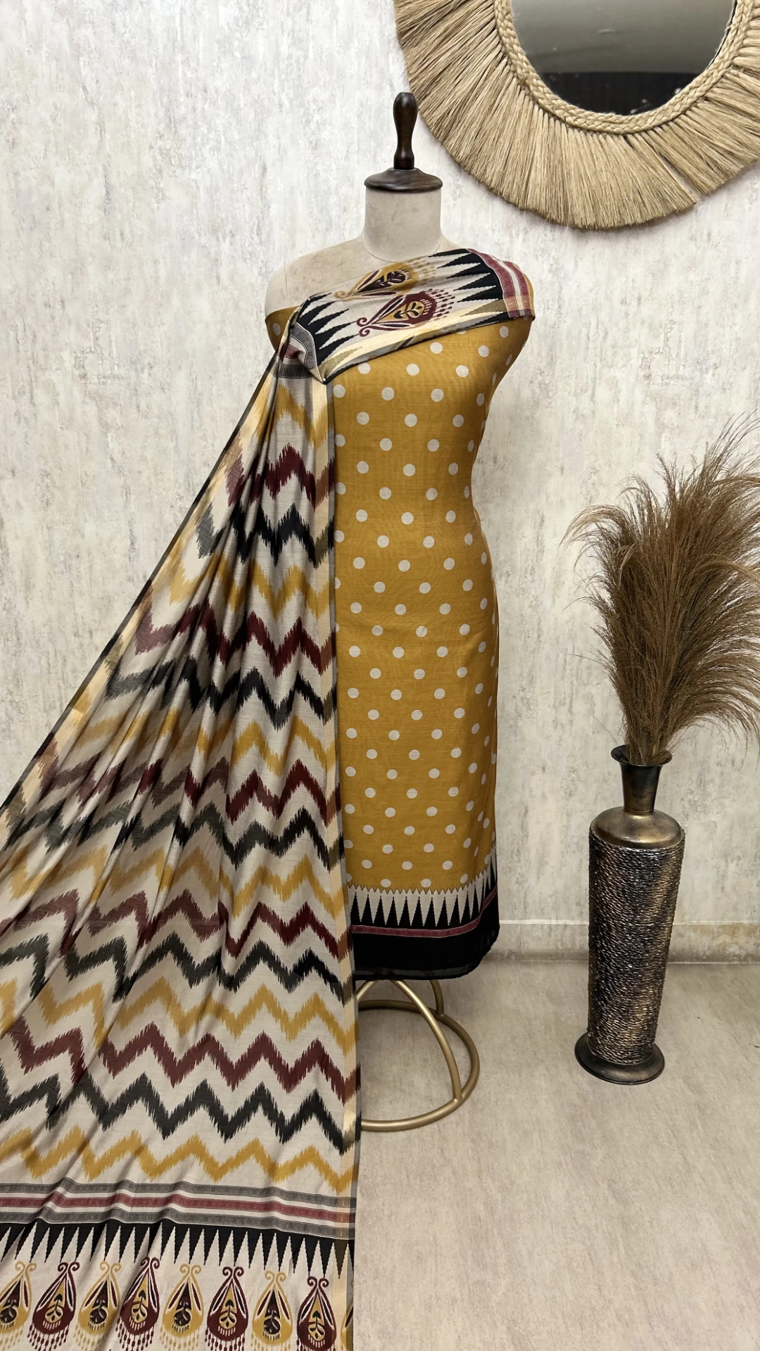 Polka Poetry Maheshwari Unstitched Suits