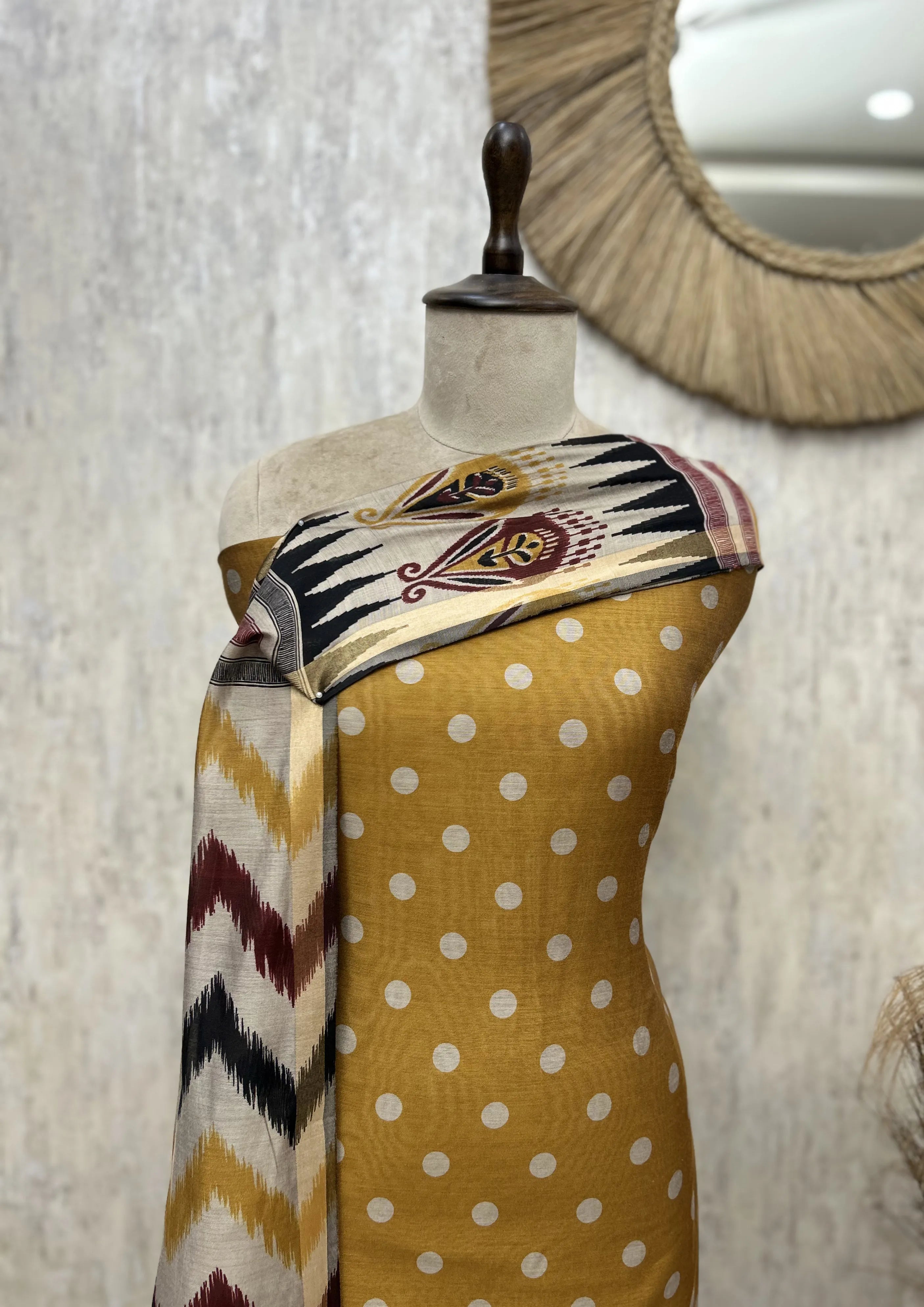 Polka Poetry Maheshwari Unstitched Suits