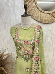 Blush Bloom Elegance Unstiched Suit
