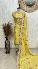 Blush Bloom Elegance Unstiched Suit