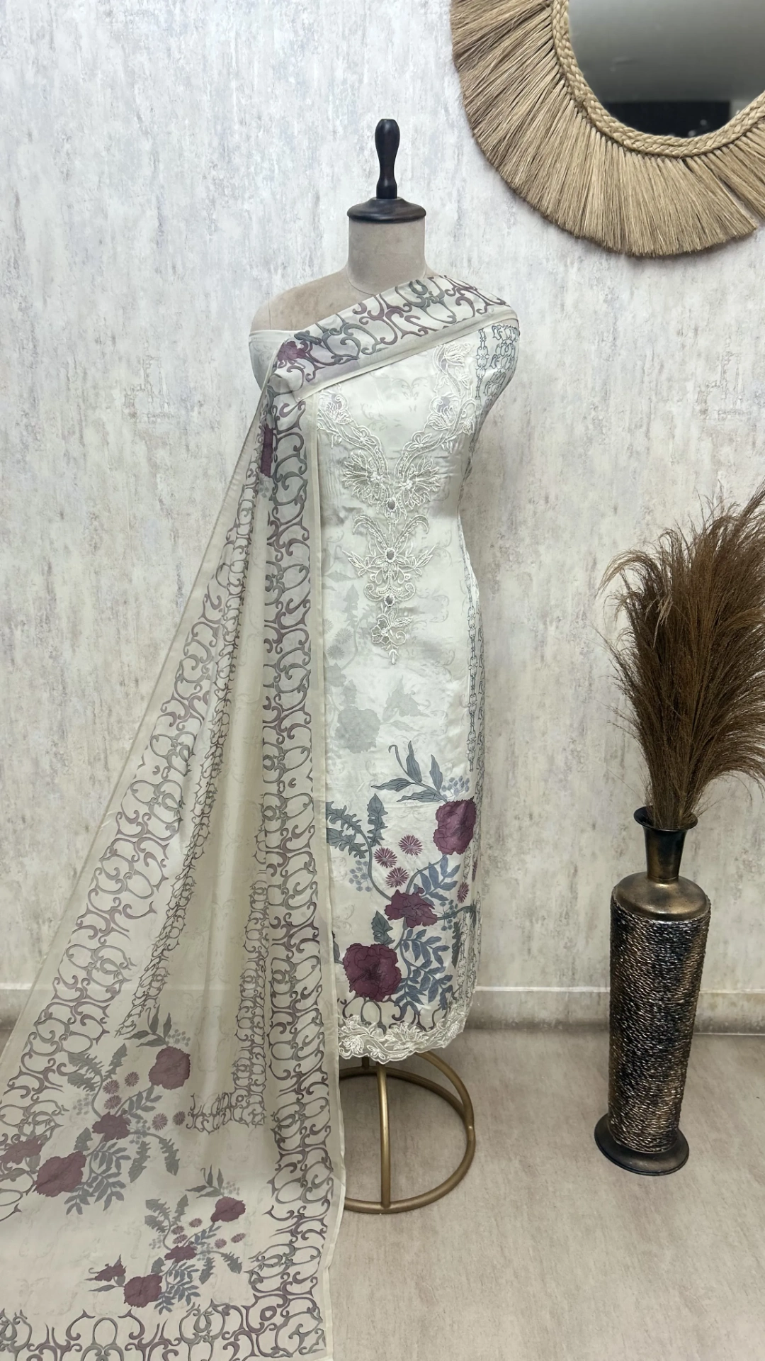 Timeless Crepe Floral Symphony Unstitched Suits