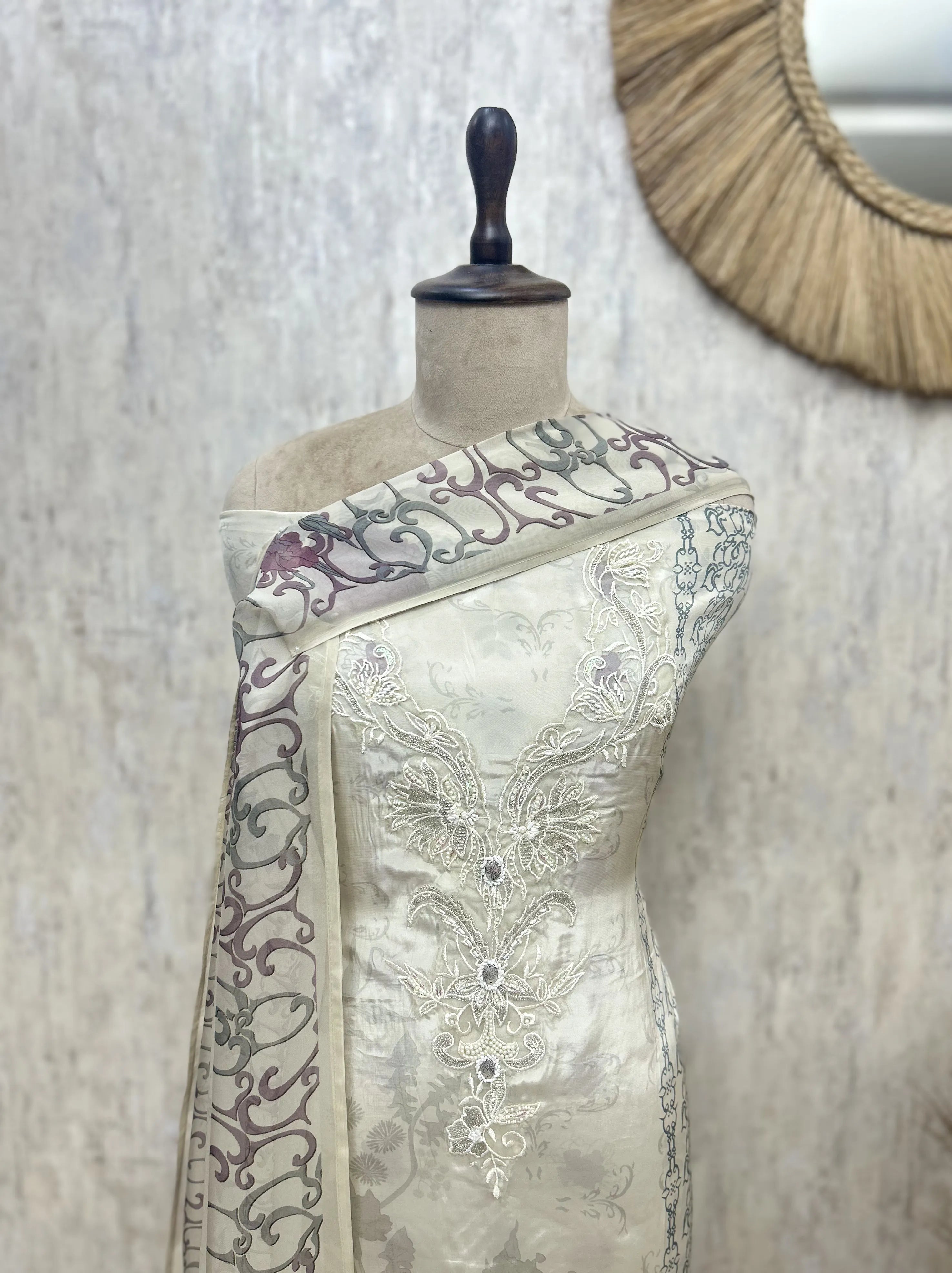Timeless Crepe Floral Symphony Unstitched Suits