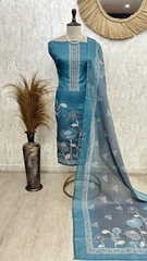 Floral Elegance Unstiched Suit