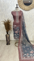 Floral Elegance Unstiched Suit
