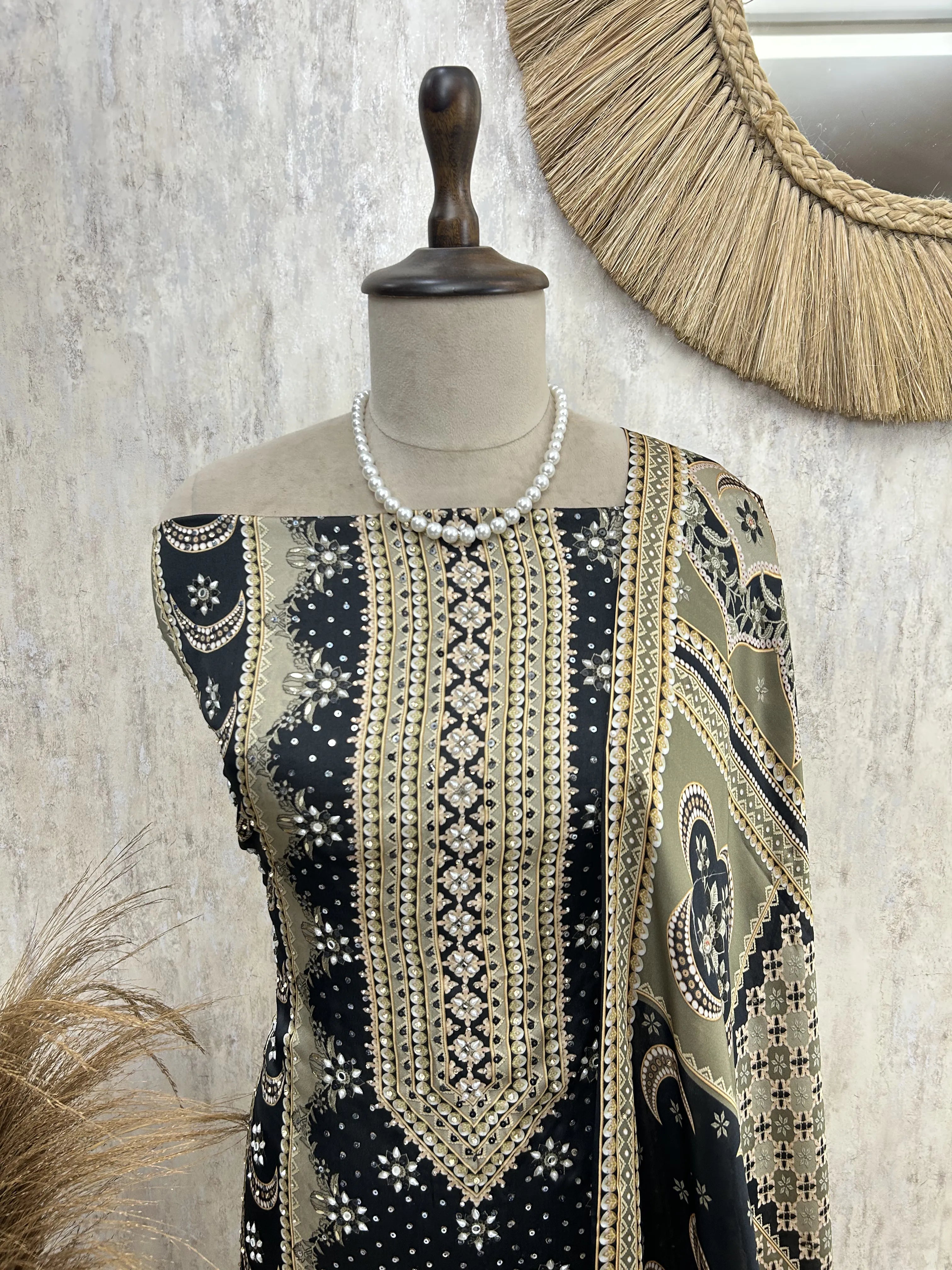 Classic Ethnic Charm Unstiched Suit