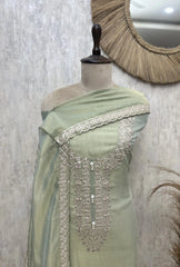 Ethereal Grace Crush Tissue Unstitched Suits