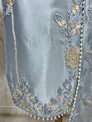 Pearl Blush Party Wear Unstiched Suit