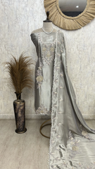 Pearl Blush Party Wear Unstiched Suit