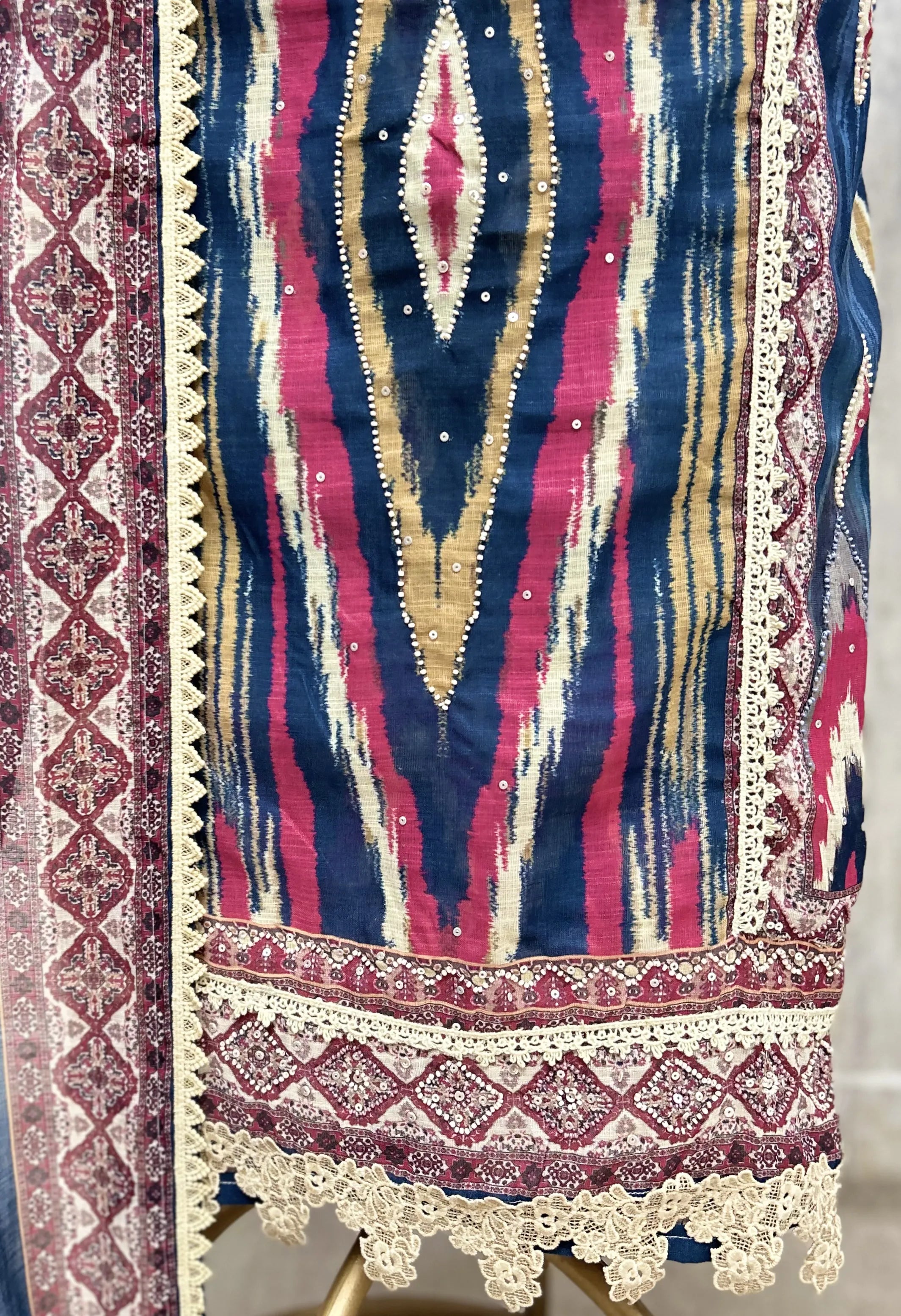 Tribal Essence Linen Unstitched Suit