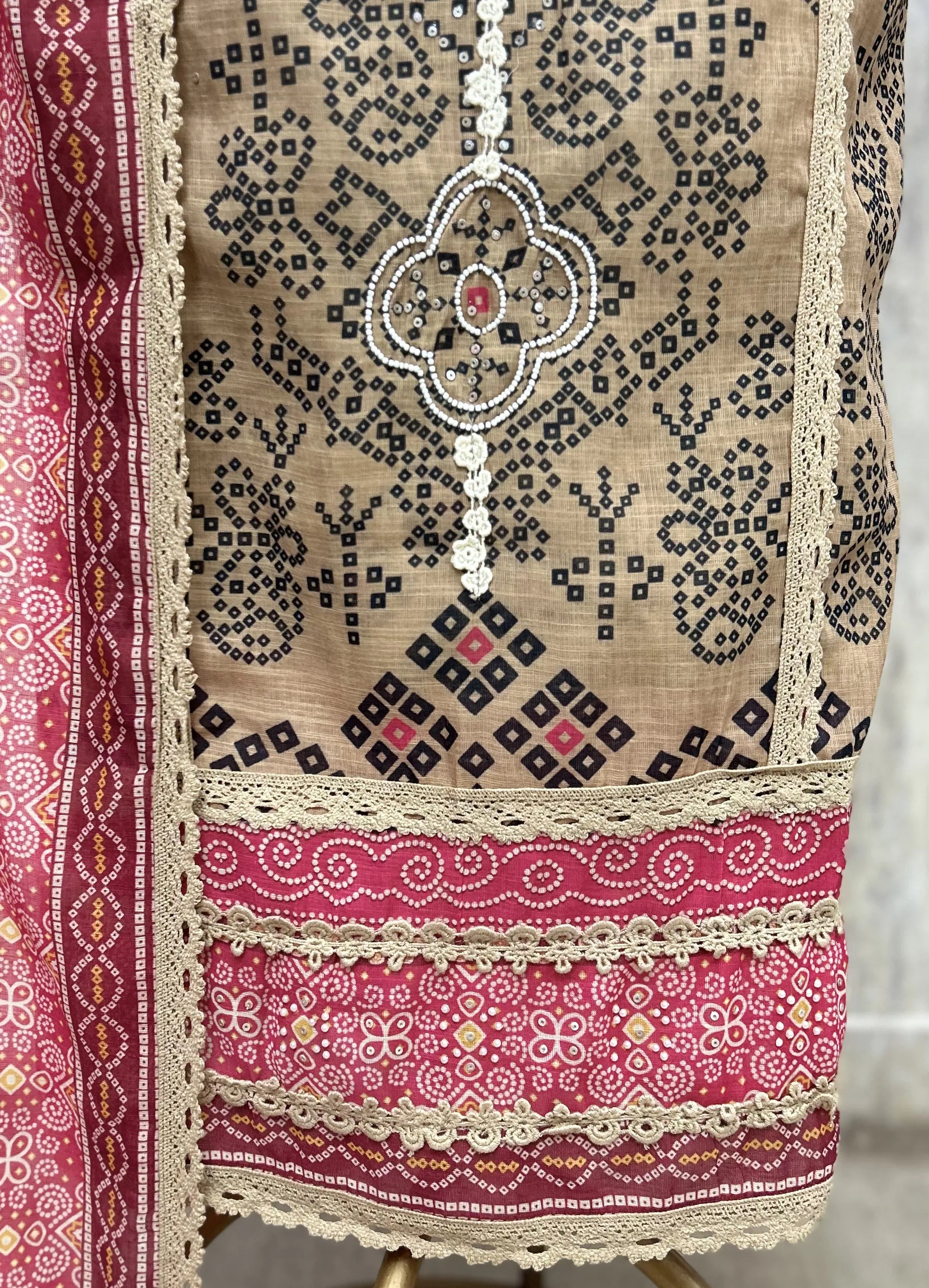 Tribal Essence Linen Unstitched Suit