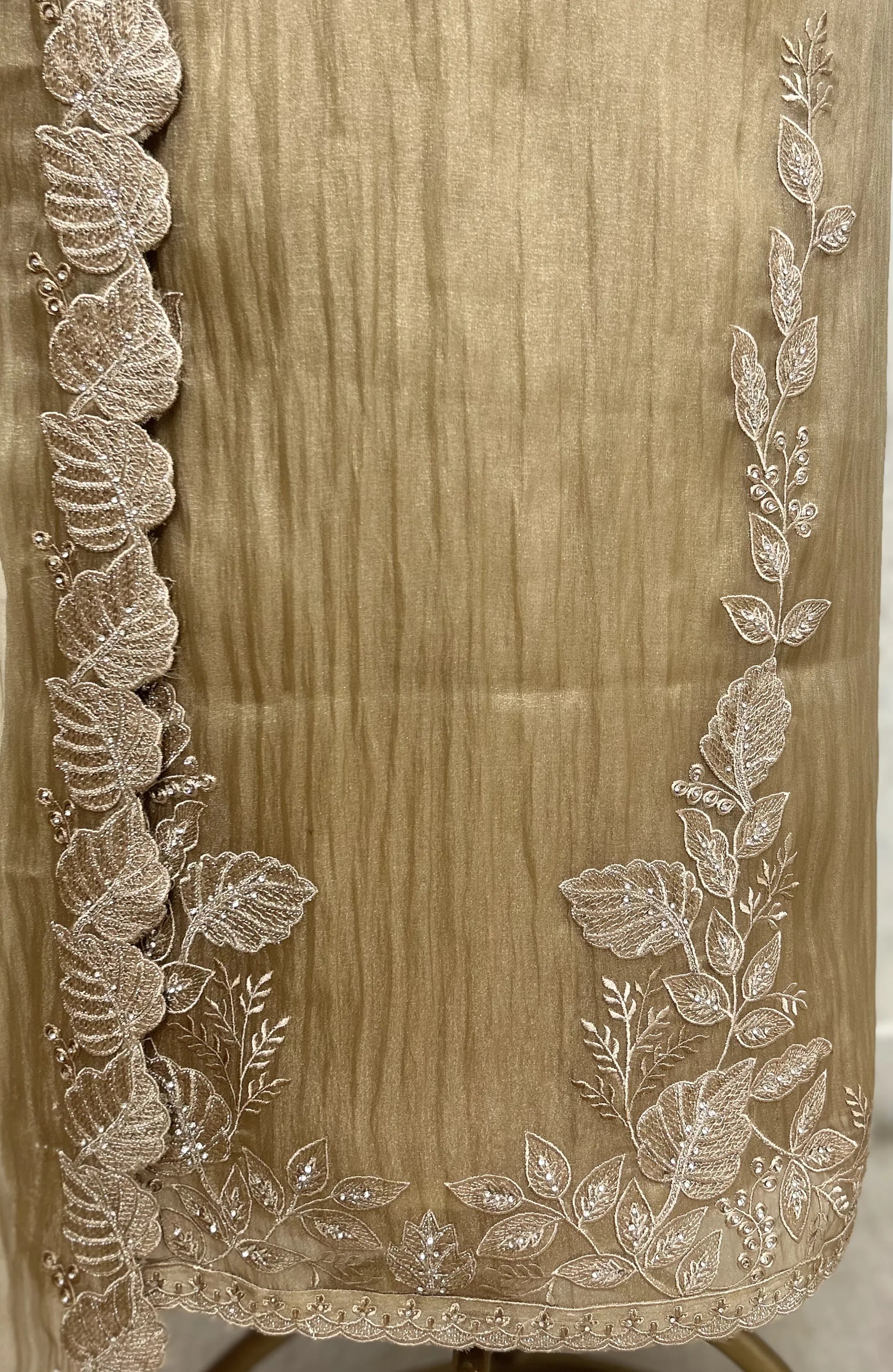 Lustre Bloom Crush Tissue Unstitched Suit