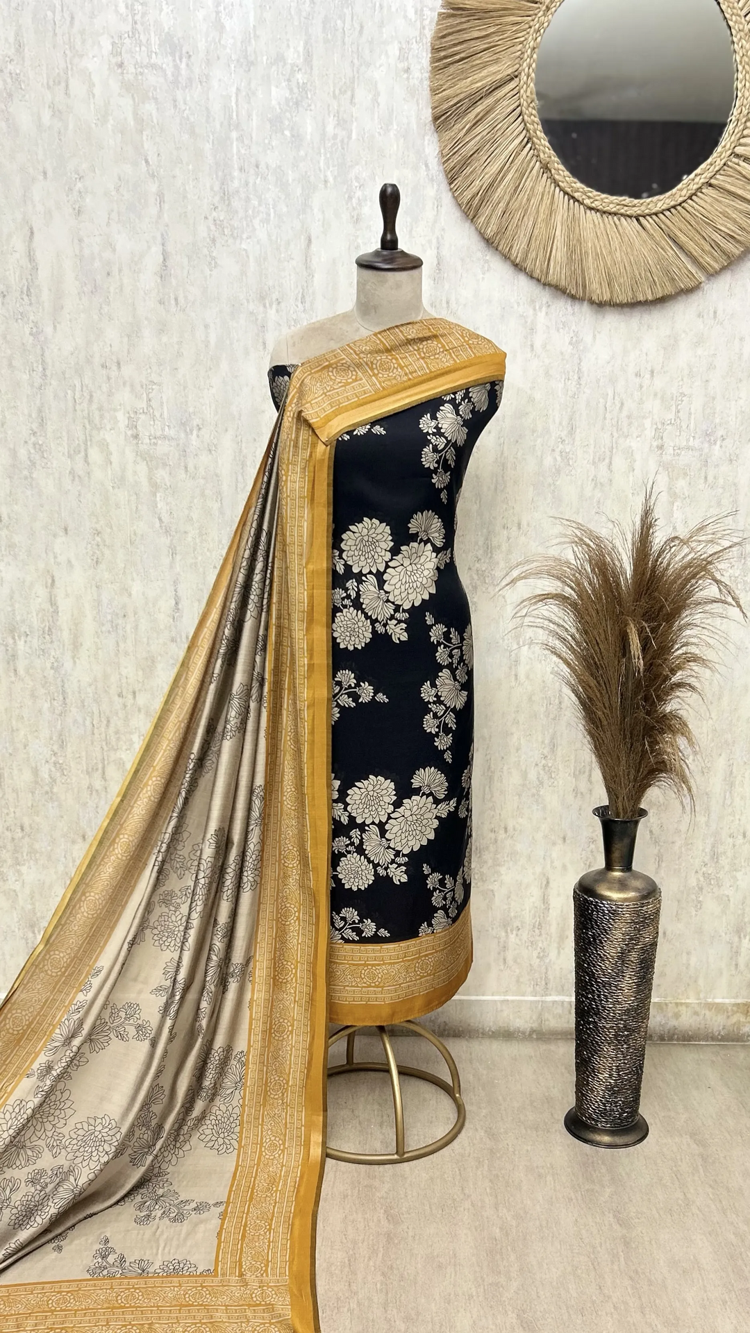 Tradition in Bloom Maheshwari Cotton Unstitched Suit