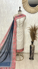 Heritage Dots Maheshwari Unstitched Suit
