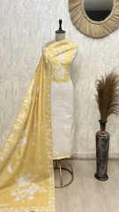 Lemon Petal Linen Unstitched Suit
