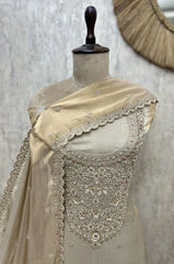 Imperial Glow Tissue Unstitched Suit