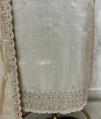 Imperial Glow Tissue Unstitched Suit